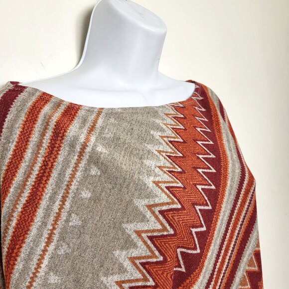 Suzy Shier lightweight asymmetrical poncho shirt. Size XS - Picture 2 of 3